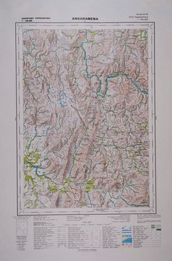 Ankaramena: Feuille M54; Carte Topographique au 1:100000