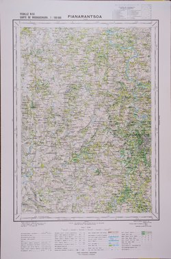 Fianarantsoa: Carte de Madagascar au 1:100000 - Feuille N53