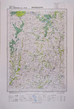 Antanifotsy: Feuille O49; Carte Topographique au 1:100000