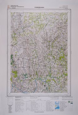 Fandriana: Feuille O50; Carte Topographique au 1:100000