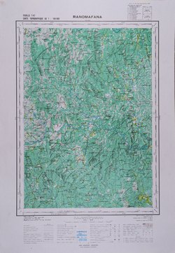Ranomafana: Feuille T47; Carte Topographique au 1:100000