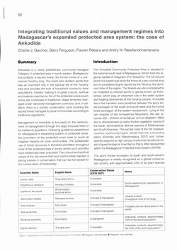 Integrating traditional values and management regimes into Madagascar's expanded protected area system: the case of Ankodida