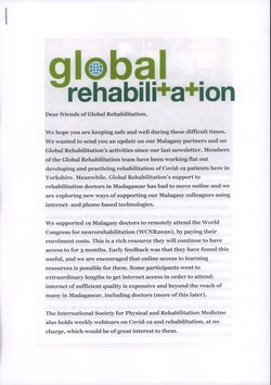 Global Rehabilitation: Newsletter: December 2020