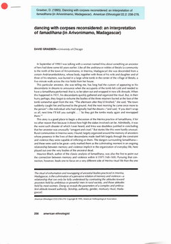 Dancing with Corpses Reconsidered: An Interpretation of Famadihana (in Arivonimamo, Madagascar)