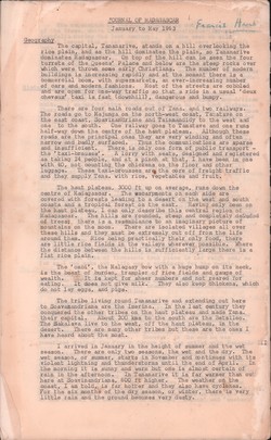 Journal of Madagascar: January to May 1963