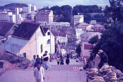 Steps across Analakely (view from Anteninarenina): Antananarivo