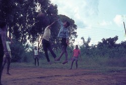 Playing volleyball: Friends School, Soavinandriana