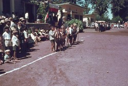 Cub Scouts parade: Main square, Soavinandriana