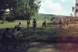 Children playing football: Friends School, Soavinandriana