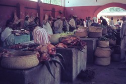 Meat for sale in Soavinandriana market