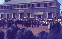 Officials on parade at Soavinandriana fair