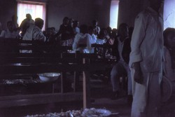 Meal in church, half-yearly church meeting: Soavinandriana