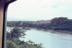 Waterway alongside railway near Tamatave