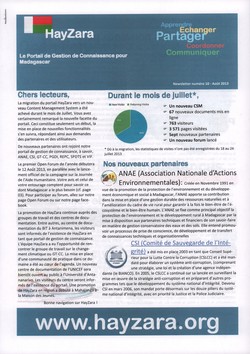 HayZara: Newsletter numéro 10 – Août 2013