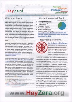 HayZara: Newsletter numéro 11 – Septembre 2013