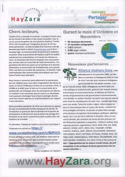 HayZara: Newsletter numéro 13 – Nov–Déc 2013