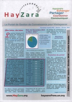 HayZara: Newsletter numéro 16 – Janvier–Février 2016