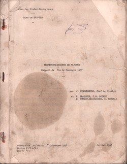 Préreconnaissance de Majunga: Rapport de fin de Campagne 1957