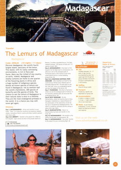 The Lemurs of Madagascar: from the The Imaginative Traveller 2002 Brochure