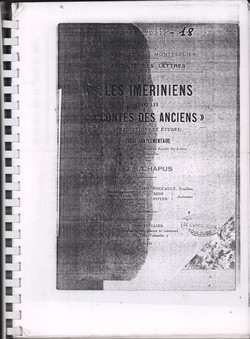 Les Imériniens dans les 'Contes des Anciens': (Traductions et Etudes): Thèse complémentaire presentée et soutenue devant la Faculté des Lettres de Montpellier