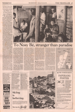 To Nosy Bé, stranger than paradise: The Independent Traveller, Saturday 5 December 1992