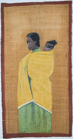 Woman Carrying a Child in her Lamba