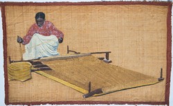 Woman Weaving on a Loom