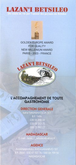 Lazan'i Betsileo: Du raisin au vin par l'amour des paysans du Betsileo