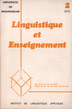 Linguistique et Enseignement: Linguistics and Teaching: 2