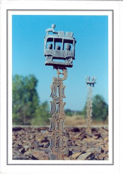 Greetings card featuring aloalo on tomb