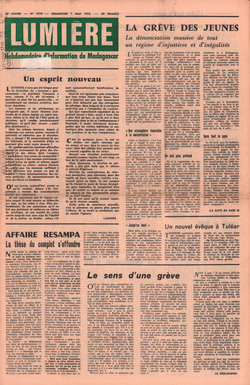 Lumière: Hebdomadaire d'Information de Madagascar: No. 1876 – Dimanche 7 Mai 1972