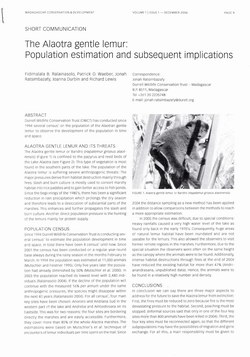 The Alaotra Gentle Lemur: Population Estimation and Subsequent Implications: [Short Communication]