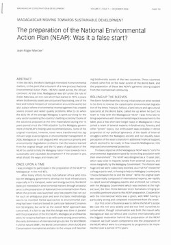 The Preparation of the National Environmental Action Plan (NEAP): Was it a False Start?: [Madagascar Moving Towards Sustainable Development]