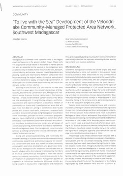 'To live with the Sea' Development of the Velondriake Community-managed Protected Area Network, Southwest Madagascar: [Community]