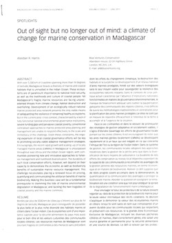 Out of sight but no longer out of mind: a climate of change for marine conservation in Madagascar