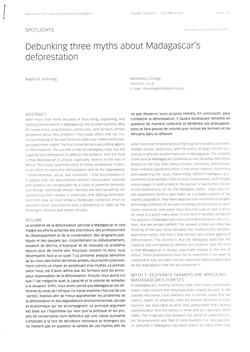 Debunking three myths about Madagascar's deforestation