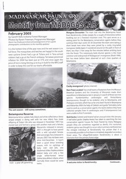 Monthly from Madagascar: Madagascar Fauna Group: February 2005: Volume 2, Issue 2