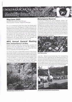 Monthly from Madagascar: Madagascar Fauna Group: May / June 2005: Volume 2, Issue 5