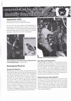 Monthly from Madagascar: Madagascar Fauna Group: September 2005: Volume 2, Issue 8