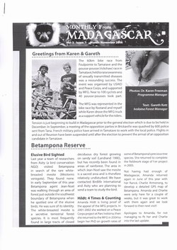 Monthly from Madagascar: Madagascar Fauna Group: November 2006: Volume 3, Issue 7