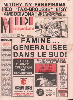Midi Madagasikara: No. 2712 (mardi 21 juillet 1992)