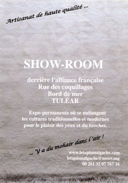 Shor-Room derrière l'alliance français: Artisanat de haute qualité... 'y a du mohair dans l'air!