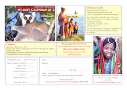 Money for Madagascar Christmas 2011 Order Form