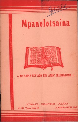 Mpanolotsaina: No. 226: Janvier-Mars 1960