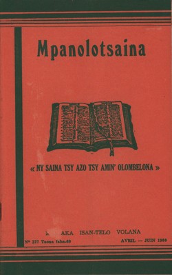 Mpanolotsaina: No. 227: Avril-Juin 1960