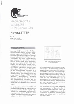 Madagascar Wildlife Conservation Newsletter: No. 7, May 31st 2006