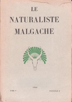 Le Naturaliste Malgache: Tome V, Fascicule 2