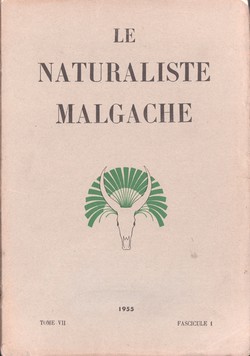 Le Naturaliste Malgache: Tome VII, Fascicule 1