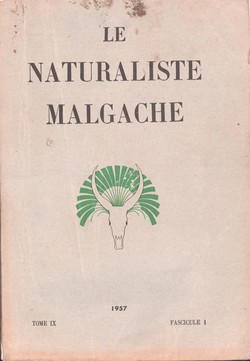 Le Naturaliste Malgache: Tome IX, Fascicule 1