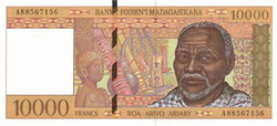 10000 Francs (Roa Arivo Ariary): Banky Foiben'i Madagasikara